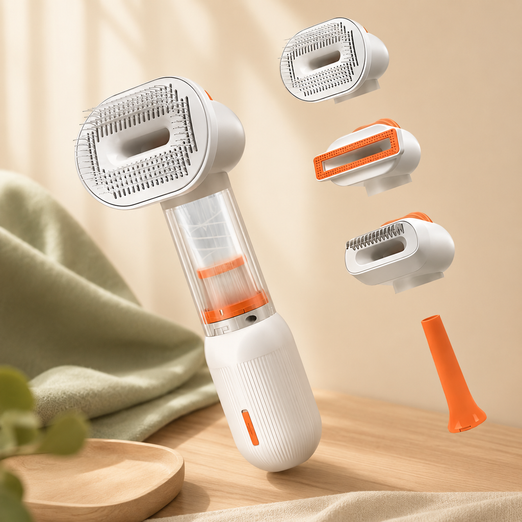4-in-1 Electric Pet Hair Removal Brush