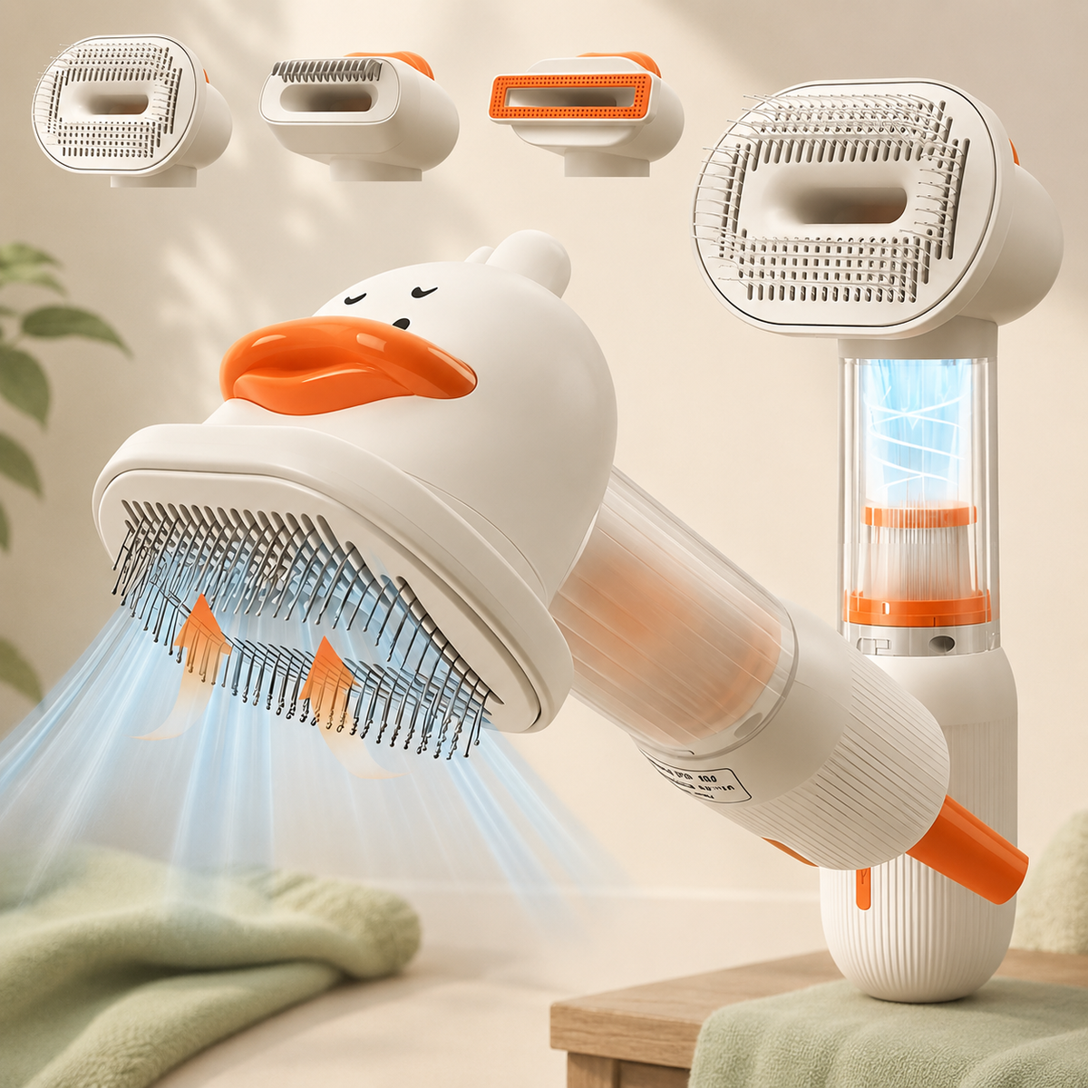 4-in-1 Electric Pet Hair Removal Brush