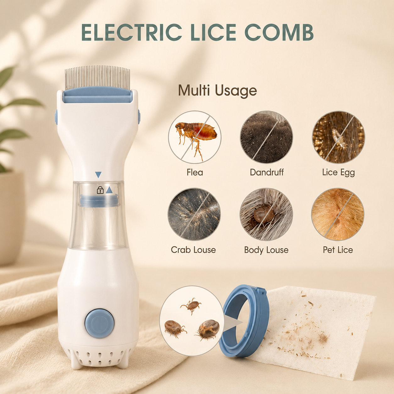 Electric Lice Grabber for Pets