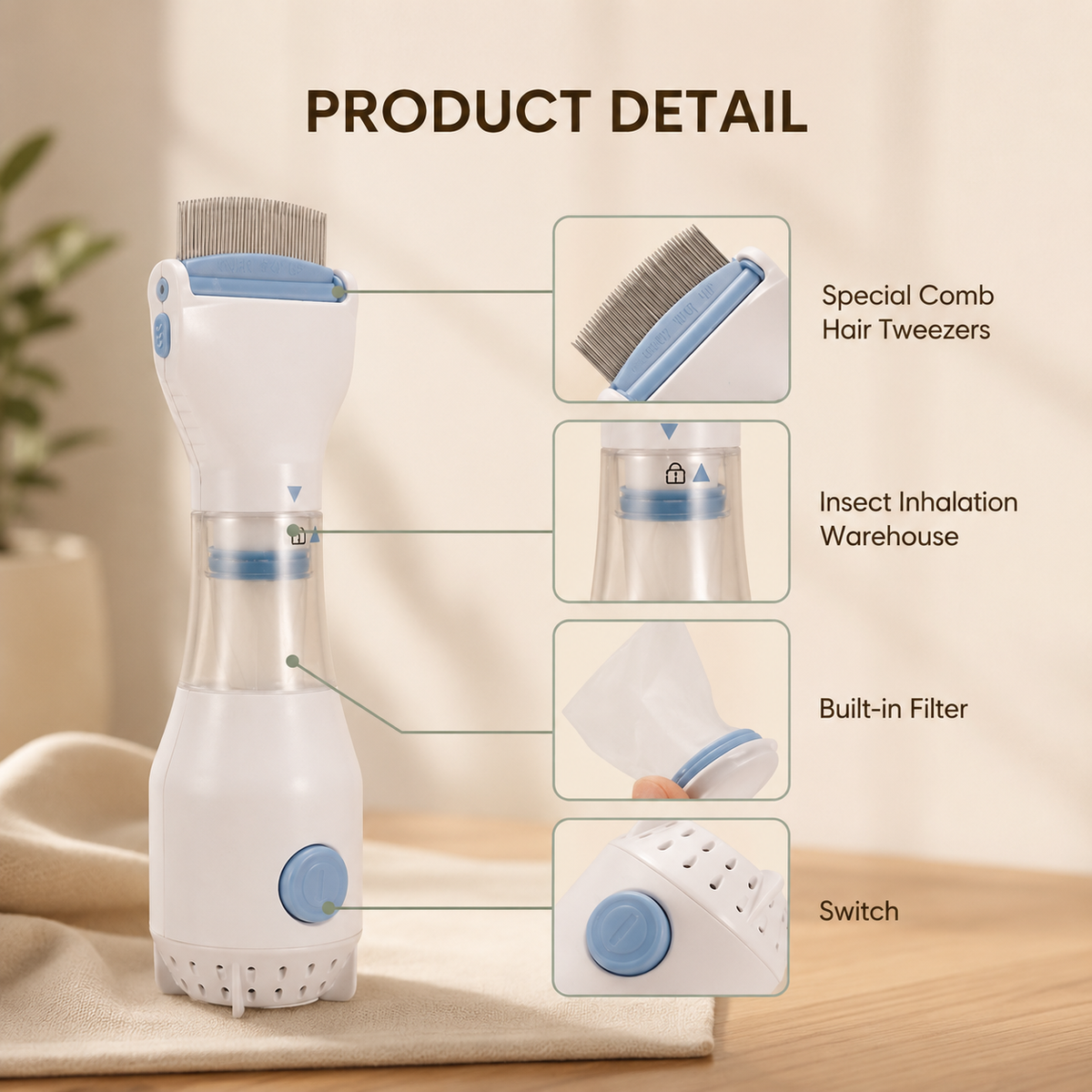 Electric Lice Grabber for Pets