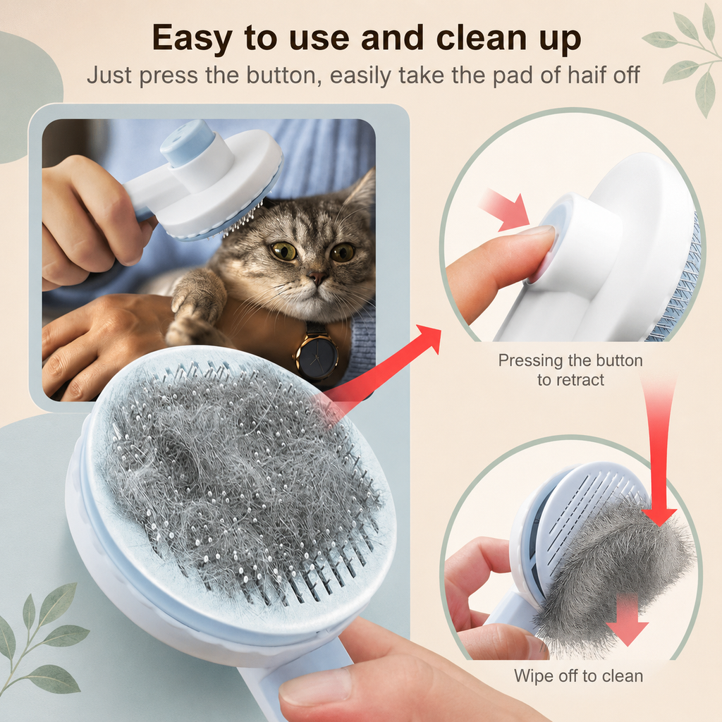 Self-Cleaning Pet Brush