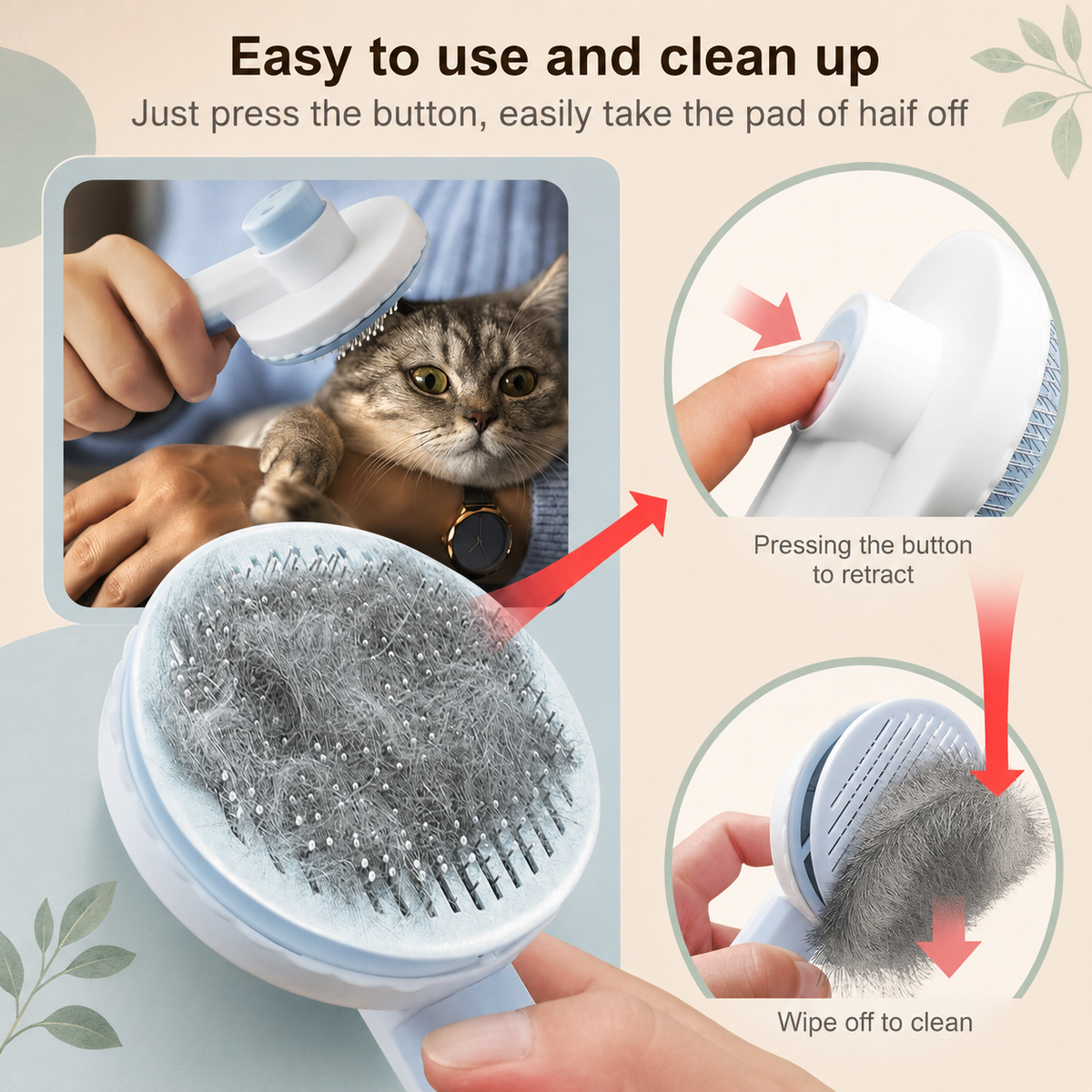 Self-Cleaning Pet Brush