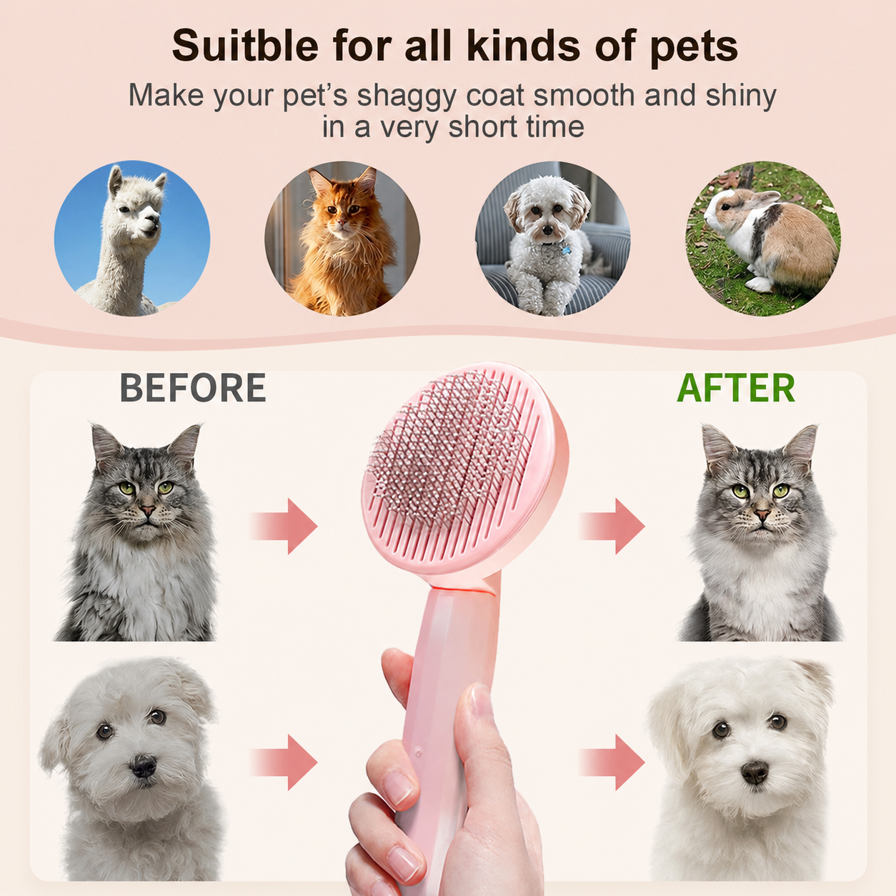 Self-Cleaning Pet Brush